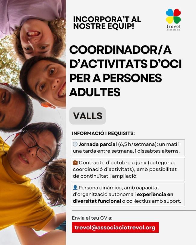 OFERTA DE FEINA / Associació Trèvol